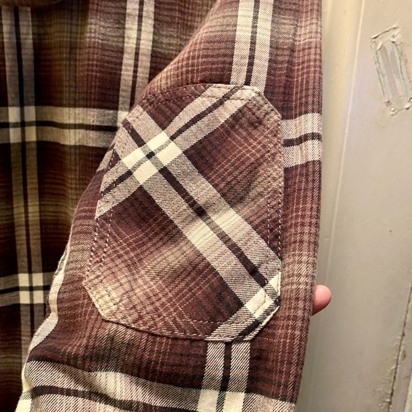 Carhartt long sleeves button down, hooded flannel shirt, like new, medium size - Picture 4 of 14